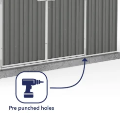 Absco 10 X 7ft Regent Metal Apex Shed - Grey -Keter Store 13440855 1464931188578768