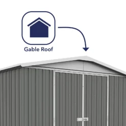 Absco 10 X 7ft Regent Metal Apex Shed - Grey -Keter Store 13440855 1724931188456971