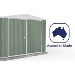 Absco 10x20ft Utility Workshop Apex Metal Shed - Green -Keter Store 13440864 4094929163992498