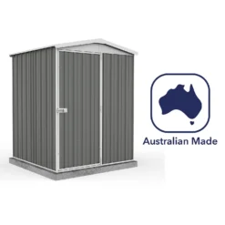 Absco 5 X 5ft Regent Metal Apex Shed - Grey -Keter Store 13440867 1004929164001024