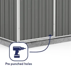 Absco 5 X 5ft Regent Metal Apex Shed - Grey -Keter Store 13440867 1324929163852668