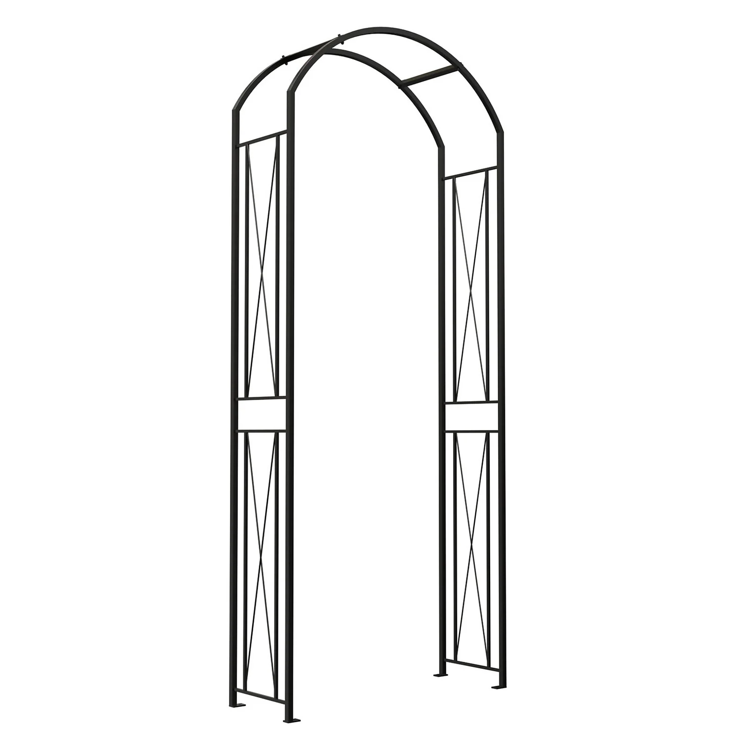 Panacea KD Round Top Garden Arch - Black Panacea KD Round Top Garden Arch - Black -Keter Store 13480852 1354931199679869