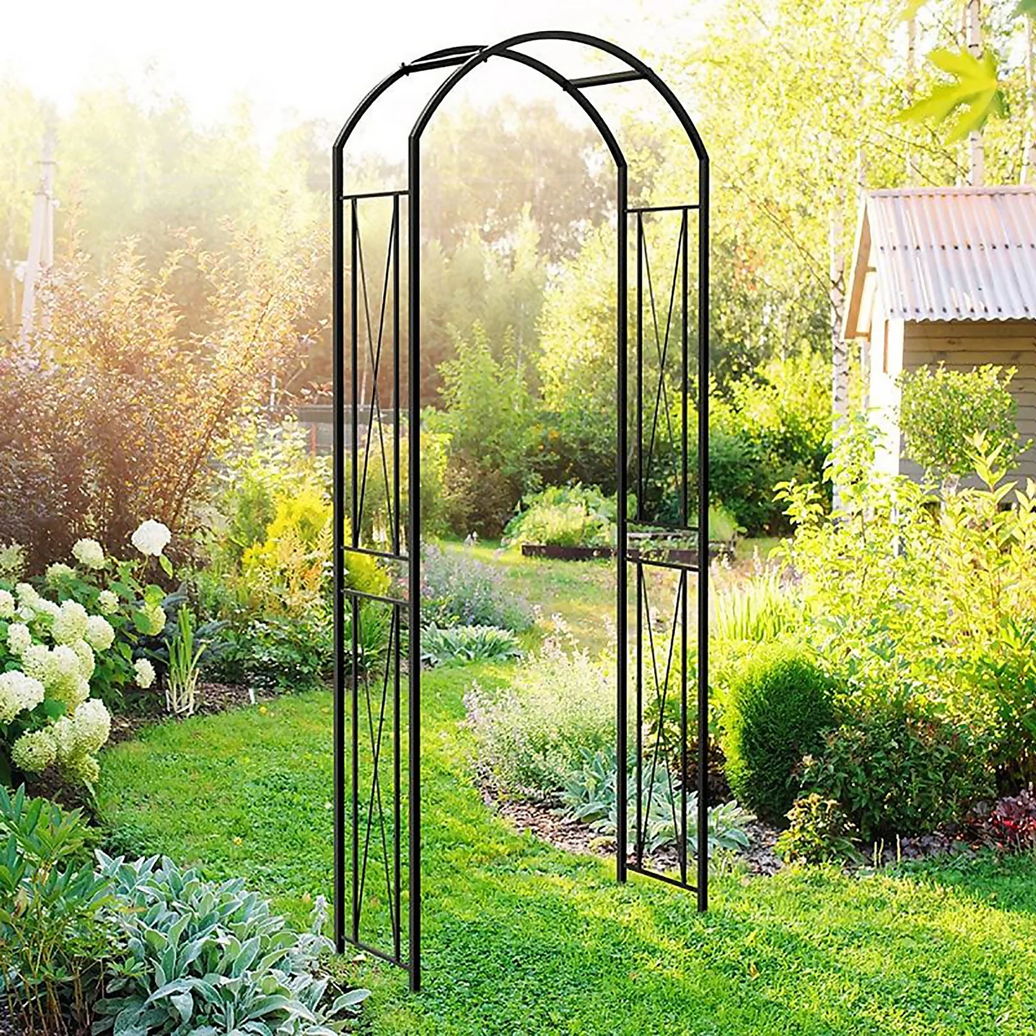 Panacea KD Round Top Garden Arch - Black Panacea KD Round Top Garden Arch - Black -Keter Store 13480852 2034931199741897