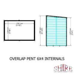 Shire 6x4ft Overlap Pent Garden Shed -Keter Store 13505229 5114926474577446