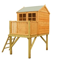 Shire 6 X 4ft Bunny And Platform Kids Wooden Playhouse -Keter Store 13505339 2004931994752958
