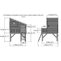 Shire 6x4ft Command Post Wooden Playhouse With Platform - Including Installation 2 Shire 6x4ft Command Post Wooden Playhouse With Platform - Including Installation -Keter Store 13505342 1124931993026995