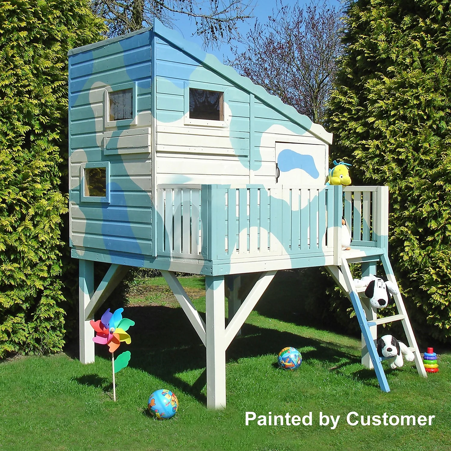 Shire 6x4ft Command Post Wooden Playhouse with Platform - Including Installation Shire 6x4ft Command Post Wooden Playhouse With Platform - Including Installation -Keter Store 13505342 1324931992951623