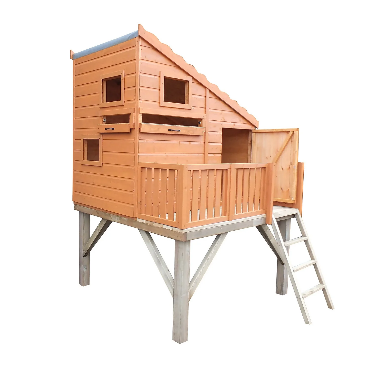 Shire 6x4ft Command Post Wooden Playhouse with Platform - Including Installation Shire 6x4ft Command Post Wooden Playhouse With Platform - Including Installation -Keter Store 13505342 9794931992903938