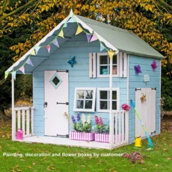 Shire 6 X 8ft Crib Kids Wooden Playhouse - Including Installation -Keter Store 13505346 1554931995945737