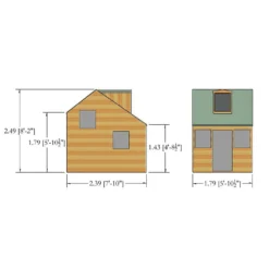 Shire 5 X 7ft Cottage Kids Wooden Playhouse -Keter Store 13505348 1314931993091456