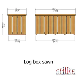 Shire Sawn Timber Garden Storage Log Box 4x2 -Keter Store 13505350 1334931992798254