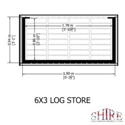Shire Heavy Duty Log Storage 6x3ft -Keter Store 13508667 4634931996859546