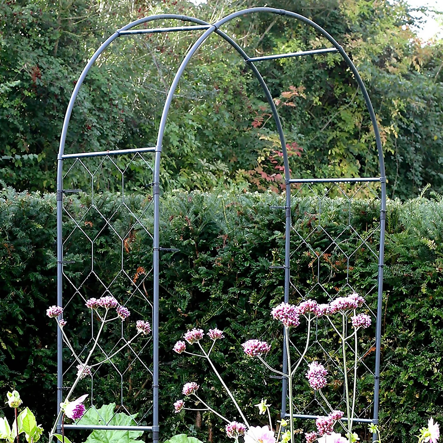 Agriframes Round Garden Arch - (H)2.1 x (W)1.2 x (D)0.45 m - Black Agriframes Round Garden Arch - (H)2.1 X (W)1.2 X (D)0.45 M - Black -Keter Store 13526222 1874935041244027