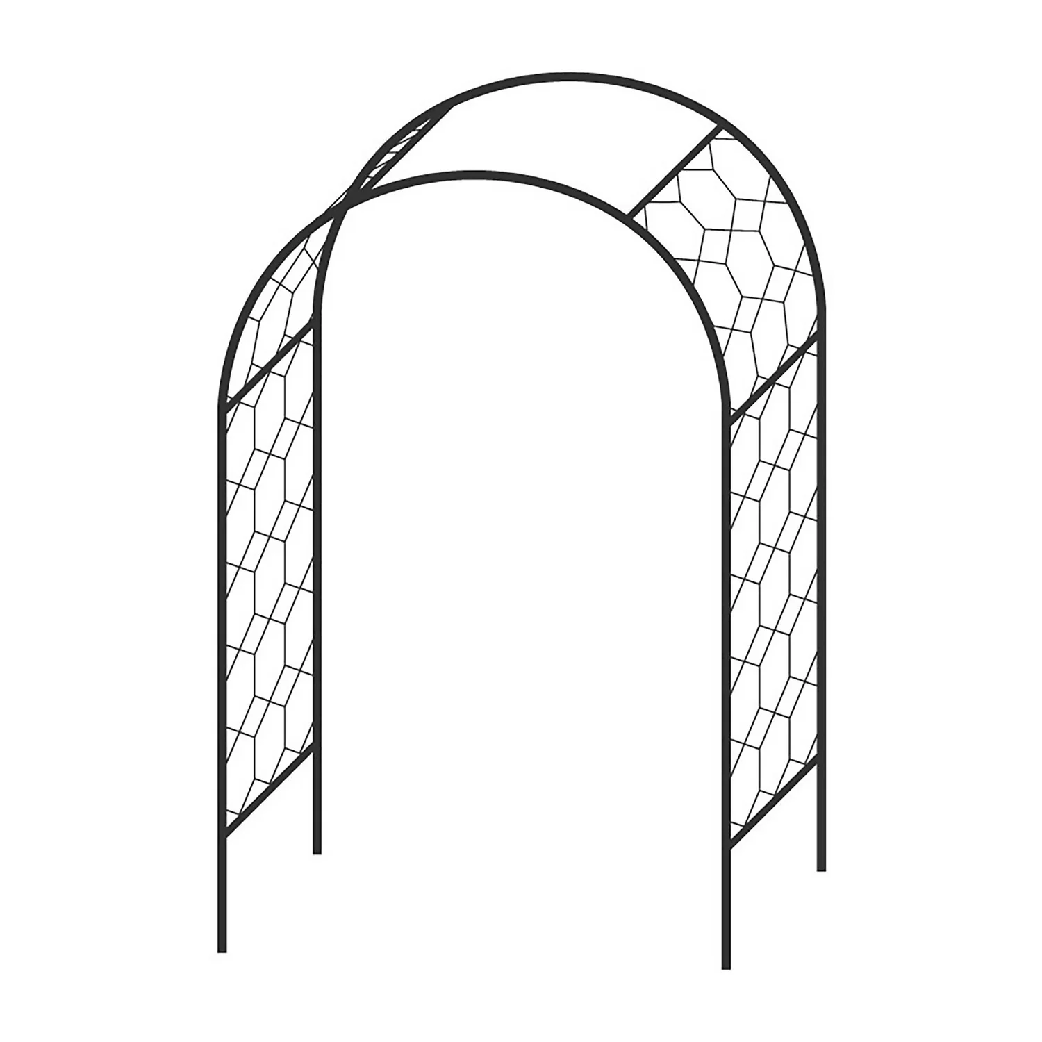 Agriframes Round Garden Arch - (H)2.1 x (W)1.2 x (D)0.45 m - Black Agriframes Round Garden Arch - (H)2.1 X (W)1.2 X (D)0.45 M - Black -Keter Store 13526222 2424936305117909