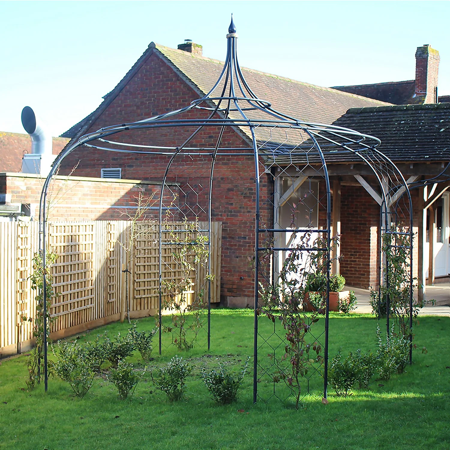 Agriframes Gothic Gazebo - (H)2.5 x (Diameter)1.5 m - Black Agriframes Gothic Gazebo - (H)2.5 X (Diameter)1.5 M - Black -Keter Store 13526253 1714936304893461