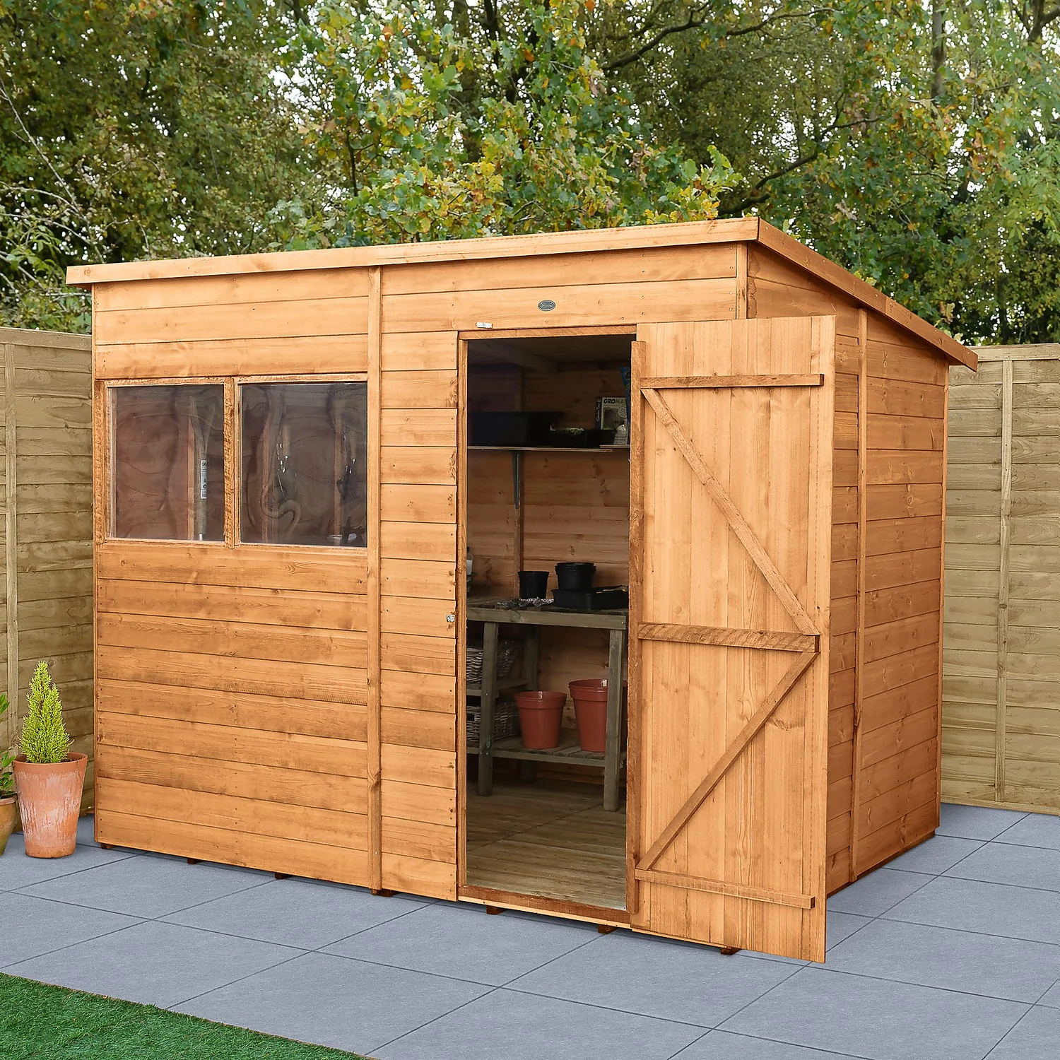 Shiplap Dip Treated 8x6ft Pent Shed Shiplap Dip Treated 8x6ft Pent Shed -Keter Store 13529677 1214941756538746