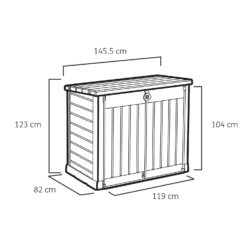 Keter Store It Out Ace Outdoor Garden Storage Shed 1200L - Grey / Graphite -Keter Store 13531577 1964925770704849