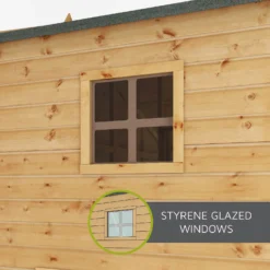 Country Living 8ft X 6ft Premium Colton Double Storey Playhouse With Veranda Painted + Installation - Aurora Green -Keter Store 13554908 1145012834410413