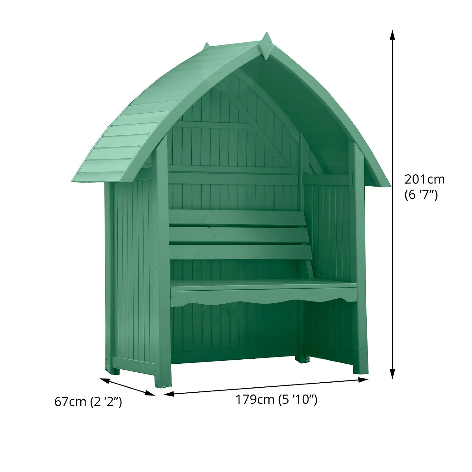 Country Living Wilmcote Arbour Seat Painted + Installation - Aurora Green Country Living Wilmcote Arbour Seat Painted + Installation - Aurora Green -Keter Store 13554932 1114942011019116