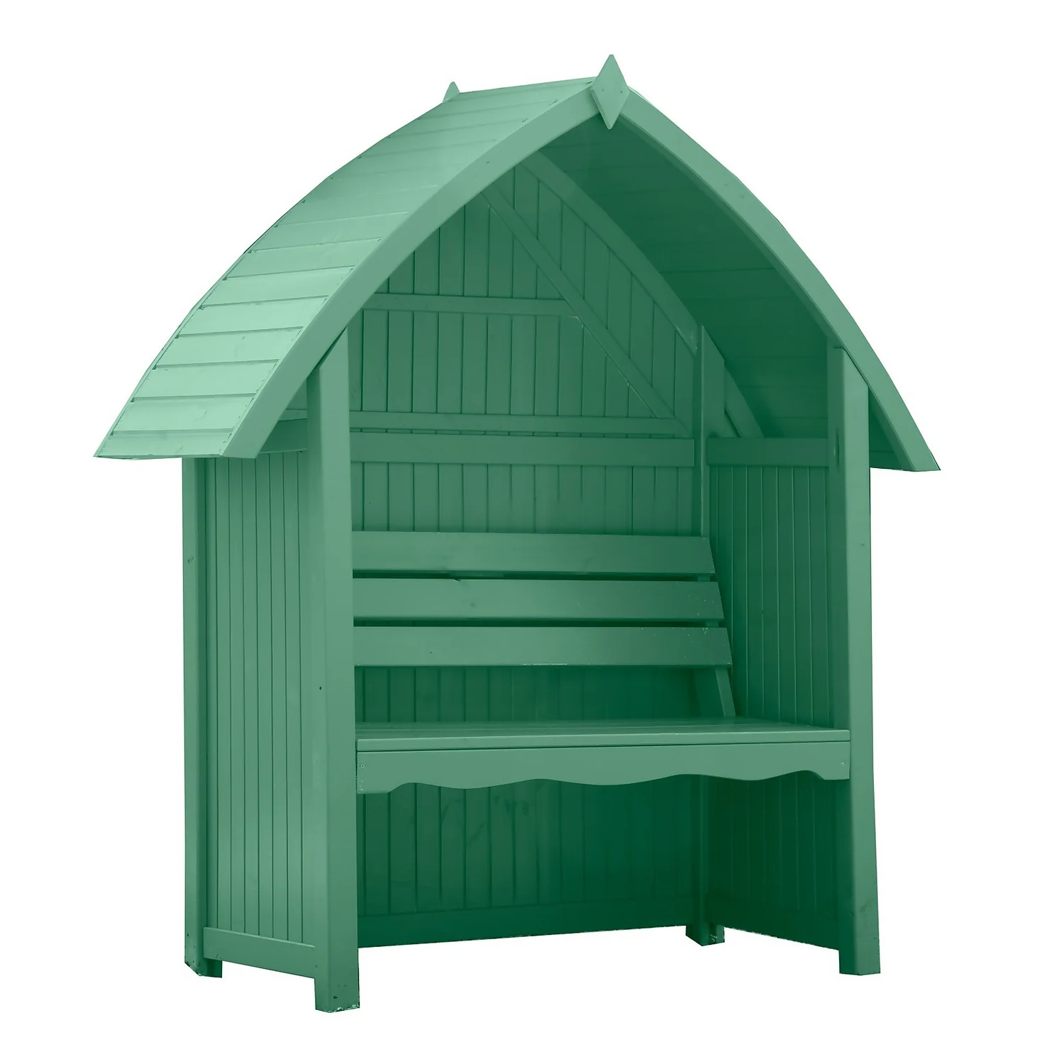 Country Living Wilmcote Arbour Seat Painted + Installation - Aurora Green Country Living Wilmcote Arbour Seat Painted + Installation - Aurora Green -Keter Store 13554932 1714942010946999