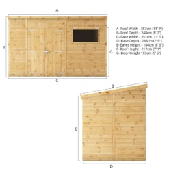Mercia 12ft X 8ft Premium Shiplap Pent Shed -Keter Store 13555748 5315033256594417