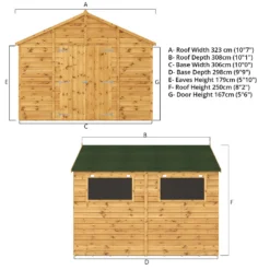 Mercia 10ft X 10ft Premium Shiplap Modular Workshop Shed - Including Installation -Keter Store 13555751 1414949333058255