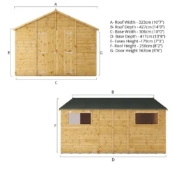 Mercia 14ft X 10ft Premium Shiplap Modular Workshop Shed -Keter Store 13555756 1514949335122564
