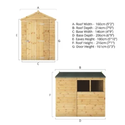 Mercia 7ft X 5ft Premium Shiplap Apex Shed - Including Installation -Keter Store 13555771 1044949335553877
