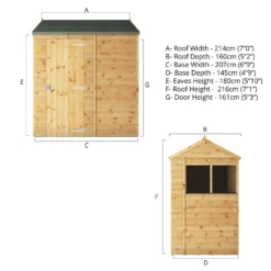 Mercia 7ft X 5ft Premium Shiplap Reverse Apex Shed -Keter Store 13555778 1504949338419162