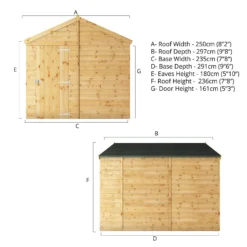 Mercia 10ft X 8ft Premium Windowless Shiplap Apex Shed - Including Installation -Keter Store 13555792 1474949335417962