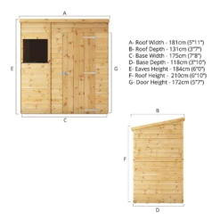 Mercia 6ft X 4ft Premium Shiplap Pent Shed - Including Installation -Keter Store 13555797 8404949332966917