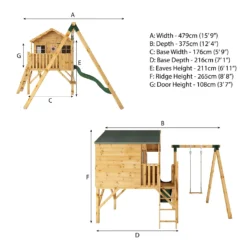 Mercia 5ft X 6ft Honeysuckle Wooden Playhouse -Keter Store 13555811 1774951880057079