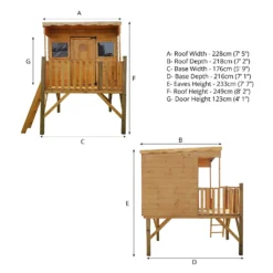 Mercia 5ft X 6ft Pent Wooden Playhouse With Tower 7 Mercia 5ft X 6ft Pent Wooden Playhouse With Tower -Keter Store 13555813 1174951147249113