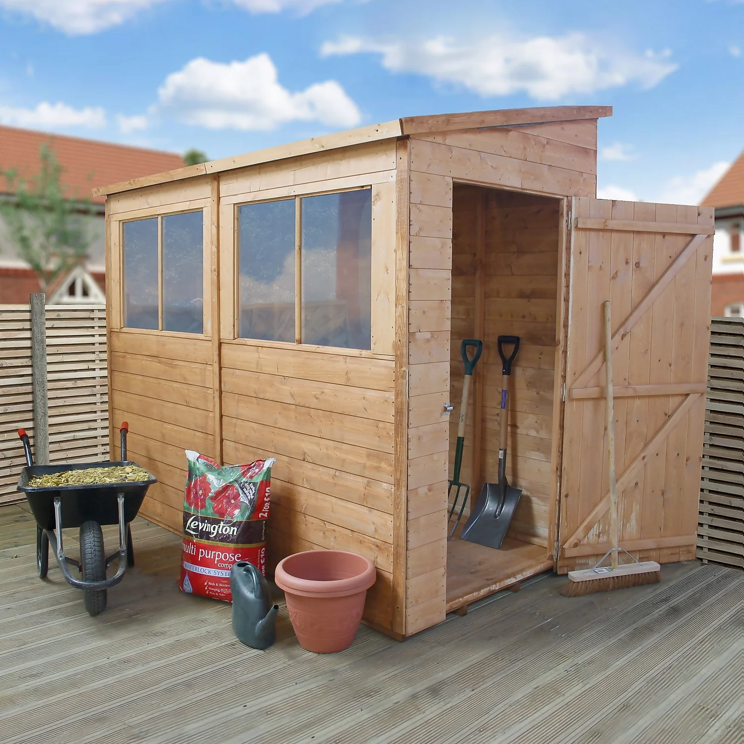Mercia 8ft x 4ft Premium Shiplap Modular Pent Shed - Including Installation Mercia 8ft X 4ft Premium Shiplap Modular Pent Shed - Including Installation -Keter Store 13555850 3754949338385100