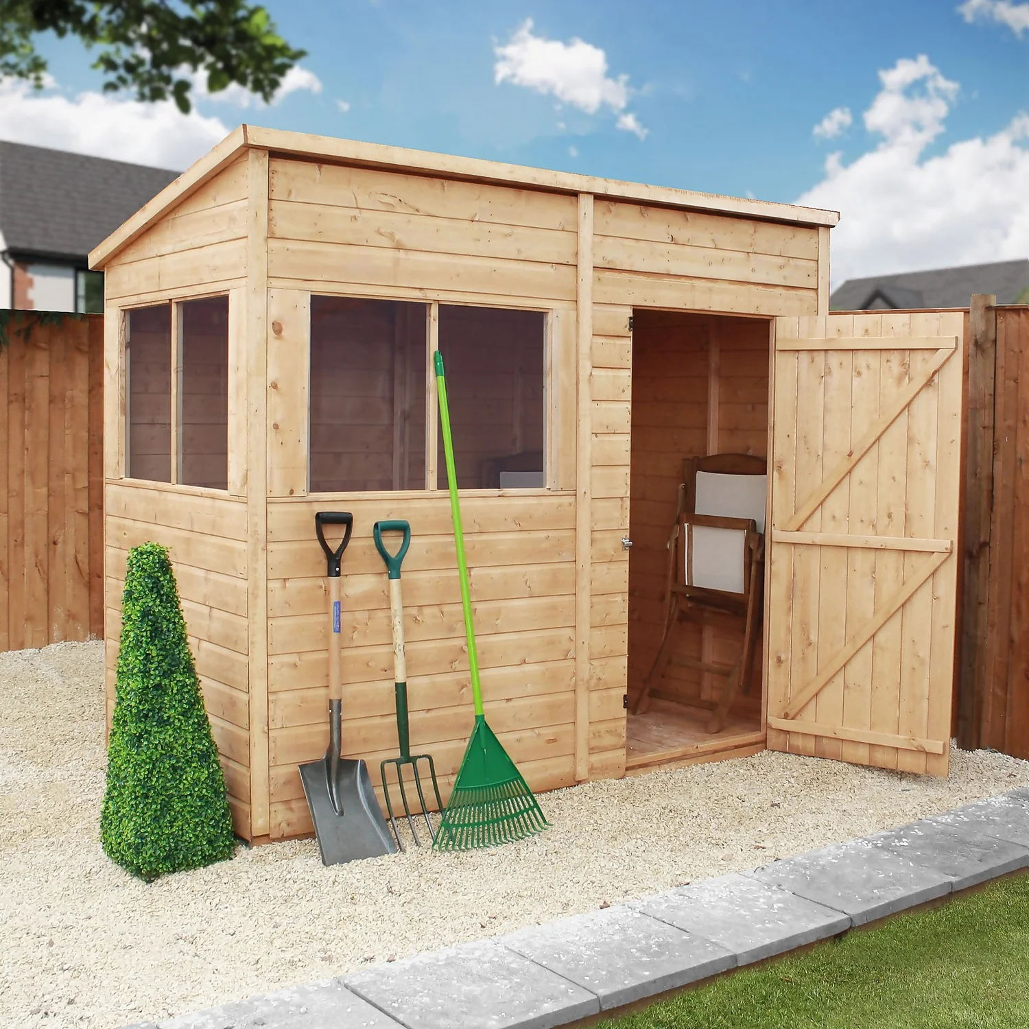 Mercia 8ft x 4ft Premium Shiplap Modular Pent Shed - Including Installation Mercia 8ft X 4ft Premium Shiplap Modular Pent Shed - Including Installation -Keter Store 13555850 3944949337652977