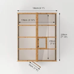 Mercia Wooden Greenhouse - 8x6ft -Keter Store 13626876 2715028840056931