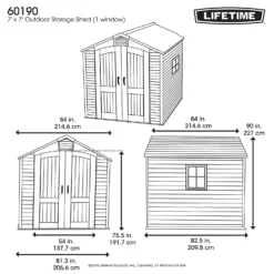 Lifetime Plastic Outdoor Storage Shed - 7x7ft 3 Lifetime Plastic Outdoor Storage Shed - 7x7ft -Keter Store 13660826 6504949045635875