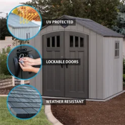 Lifetime Plastic Outdoor Storage Shed - 8x7.5ft 2 Lifetime Plastic Outdoor Storage Shed - 8x7.5ft -Keter Store 13660827 1334949053189080