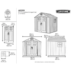 Lifetime Plastic Outdoor Storage Shed - 8x7.5ft 3 Lifetime Plastic Outdoor Storage Shed - 8x7.5ft -Keter Store 13660827 1744949053235238
