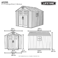 Lifetime Plastic Outdoor Storage Shed - 8x10ft -Keter Store 13660829 1284949046040122