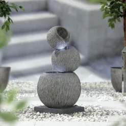 Stylish Fountain Illusion Falls Water Feature With LEDs -Keter Store 13846045 4344962027737883