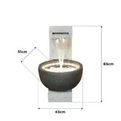 Stylish Fountain Solitary Pour Water Feature With LEDs -Keter Store 13846046 1294978880968719