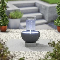 Stylish Fountain Solitary Pour Water Feature With LEDs -Keter Store 13846046 4544962028419153