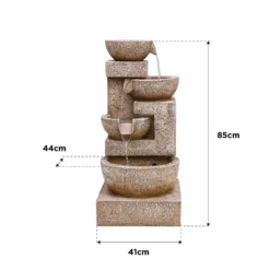 Stylish Fountain Sparkling Bowls Water Feature With LEDs 6 Stylish Fountain Sparkling Bowls Water Feature With LEDs -Keter Store 13846048 1414978881037755