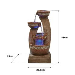 Stylish Fountain Azure Columns Water Feature With LEDs -Keter Store 13846050 1534978881017244