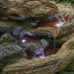 Stylish Fountain Bubbling Brook Water Feature With LEDs -Keter Store 13846059 1034962028294095