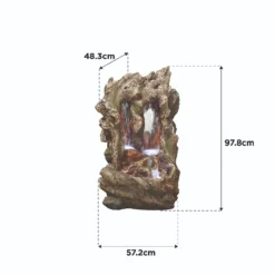 Stylish Fountain Colorado Falls Water Feature With LEDs -Keter Store 13846061 1254978880621934