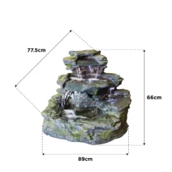Stylish Fountain Garda Falls Water Feature With LEDs -Keter Store 13846065 2124978881057603