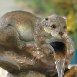 Stylish Fountain Otter Pools Water Feature With LEDs -Keter Store 13846071 1494962028210242