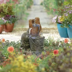 Stylish Fountain Playful Otters Water Feature With LEDs -Keter Store 13846072 1994962027889299